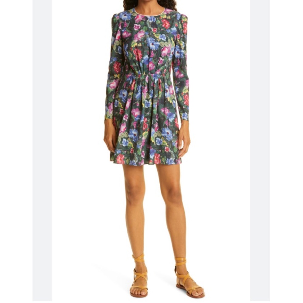 NWT Saloni FLORAL Simone Short Dress - Picture 2 of 4